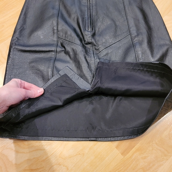 Cache genuine leather black skirt - Picture 6 of 6